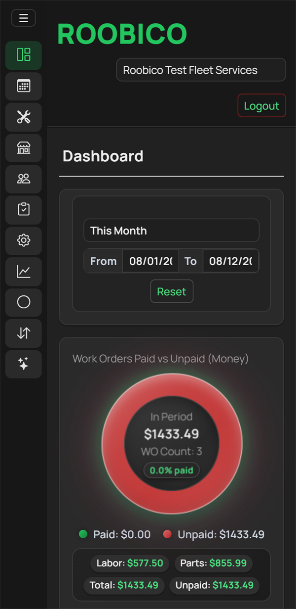 Mobile — dashboard